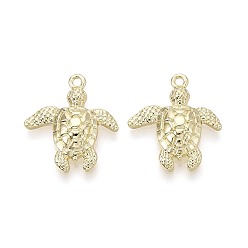 Light Gold Стойки подвески обшивки сплава, без кадмия и без свинца, прелести морской черепахи, золотой свет, 21x19x4 мм, отверстие : 1.6 мм