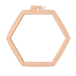 Розовый Регулируемые шестигранные пяльцы из абс-пластика, пяльцы для вышивки крестом по кругу, для шитья, проект по рукоделию и вышивке своими руками, туманная роза, 210x185 мм