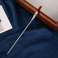 (123L) Белый крем непрозрачный блеск Гальванизированные палочки для волос из натурального кварцевого кристалла, аксессуары для волос для женщин и девочек, огнеупорный кирпич, 180x10 мм