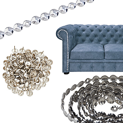 Платина 18шт. железная декоративная планка, платина, 980~990x11 мм