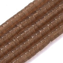 Сиена Кошачие глаза, диск, Heishi бусы, цвет охры, 4x2~3 мм, отверстие : 0.7 мм, около 135~136 шт / нитка, 14.76~14.96'' (37.5~38 см)