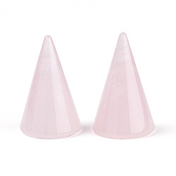 Розовый Кварц Подставки для колец из натурального розового кварца, форма конуса, 2.45~2.55x3.9~4.1 см