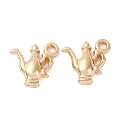 Light Gold Пластмассовые подвески ccb, чайник, золотой свет, 15.5x16x5.5 мм, отверстие : 2 мм
