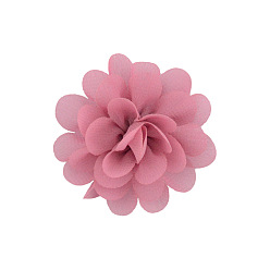 Hellviolettrot Handgefertigte gewebte Ornament-Accessoires, 3d Blume aus Chiffonstoff, hellviolettrot, 50 mm