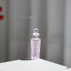 Pink Мини-стеклянные украшения для ваз для цветов, аксессуары для кукольного домика с микро-ландшафтом, притворяясь опорными украшениями, розовые, 14x33 мм