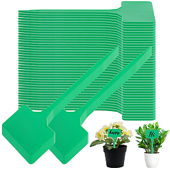Green 50Pcs Plastic Plant Labels, Plant Tags, for Seed Potted Herbs Flowers Vegetables, Green, 147x55x2mm
