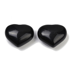 Обсидиан Сердце натуральный обсидиан пальмовые камни, тревожность исцеление карманный большой палец камень, 24.5x30~31x17 мм