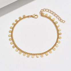 Золотой Браслеты на ногу из сплава в стиле бохо с кисточками из витой цепочки, золотые, 8-1/4 дюйм (210 мм)