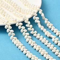 Светлый Золото-желтый Нити из натурального культивированного пресноводного жемчуга, картофель, Топ пробуренной, класс 4, светлый золотарник желтый, 7~9x5~6 мм, отверстие : 0.5 мм, около 99~100 шт / нитка, 14.96~15.28 дюйм (38~38.8 см)