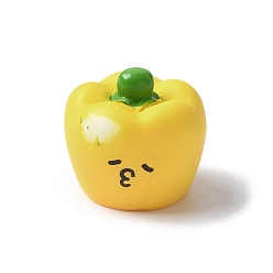 Vegetables Растительные фигурки из смолы орнамент, для домашнего украшения рабочего стола, болгарский перец, 14x15x14.5 мм