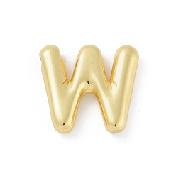 Letter W Gestellmessinganhänger, langlebig überzogen, Bleifrei und cadmium frei, echt 18 k vergoldet, Buchstabe w, 17x18.5x4 mm, Bohrung: 1.8 mm