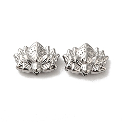 Нержавеющая Сталь Цвет Не тускнеет 304 бусины из нержавеющей стали, цветок, цвет нержавеющей стали, 8x12x4 мм, отверстие : 1.4 мм