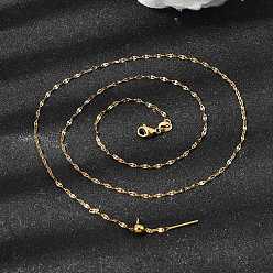 Золотой 1.5 мм, унисекс 304 цепочка из нержавеющей стали с насечками, регулируемые ожерелья-слайдеры, золотые, 19.57 дюйм (49.7 см)