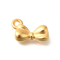 Настоящее золото 18K Ионное покрытие (ip) 304 подвески из нержавеющей стали, очарование бантом, реальный 18 k позолоченный, 11.5x16.5x6 мм, отверстие : 2.2 мм