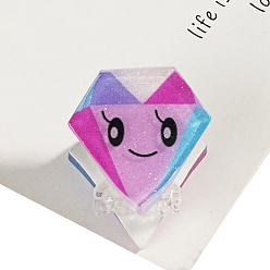 Алмаз Акриловые коготь заколки, алмаз, 21x25x22 мм