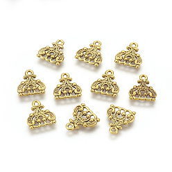 Античное Золото Коннекторы люстры тибетского стиля, без свинца, без кадмии и без никеля, античное золото , 14.5x13x2.5 мм, отверстие : 2 мм.
