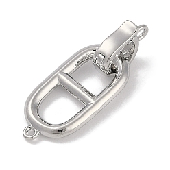 Платина Латунь раз по сравнению с застежками, овальные, платина, 25.5x10x6.5 мм, отверстие : 1 мм