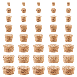 Светло-коричневый 40шт 8 стили пробка пробка, бутылочные тампоны, конус, загар, 9~20x6~40 мм, 5 шт / стиль