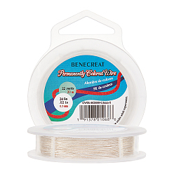 Серебро 3 жилы из медной проволоки, долговечный, витых круглых, серебряные, 24 датчик, 0.5 мм, около 20 м / рулон