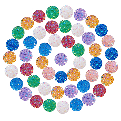 Gemischte Farbe Harz Cabochons, Halbrund, Gemischte Farbe, 12x3~3.5 mm, 160 Stück / Set