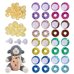 (52) Непрозрачная лаванда Пластиковые защитные глаза, с распоркой, для вязания крючком игрушек и мягких игрушек, разноцветные, 23x9 мм