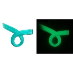 Бирюза Светящиеся высокотемпературные волокна, длинные прямые волосы, парик, светящиеся в темноте волосы парика, бирюзовые, 500 мм