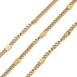 Золотой 304 из нержавеющей стали Figaro цепи, ионное покрытие (ip), пайки, с катушкой, золотые, 4.5x2x0.8 мм и 1.8x1.5x0.8 мм