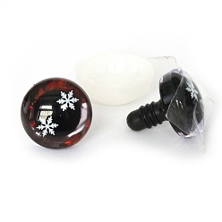 (123L) Белый крем непрозрачный блеск Снежинка узор пластиковая кукла безопасность ремесло глаз, с распоркой, для поделок куклы игрушки кукольные плюшевые животные изготовление, огнеупорный кирпич, 14 мм