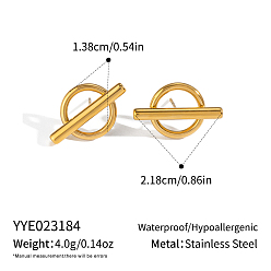Настоящее золото 18K 18Позолоченные серьги неправильной формы из нержавеющей стали, модные украшения.