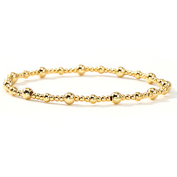 Настоящее золото 14K Браслеты из латуни в богемном стиле для женщин., круглые, реальный 14 k позолоченный, 6.50 дюйм (16.5 см) ~ 6.89 дюйм (17.5 см)