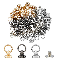 (52) Непрозрачная лаванда 60 наборы 3 цвета сплав и железо шариковые шпильки заклепки, с винтом с головкой Филиппа и прыжковыми кольцами, чехол для телефона своими руками, поделки из кожи ремесло, сумочка, аксессуары для кошельков, разноцветные, 16 мм, 20 наборы / цвет