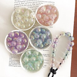 (52) Непрозрачная лаванда Европейские бусины акриловые бусины, круглые, большое отверстие шарик, разноцветные, 15.9x15.8x15.4 мм, отверстие : 5 мм