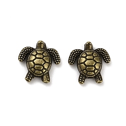 Античная Бронза Сплавочные овальные бусины тибетского стиля , без кадмия и без свинца, черепахи, античная бронза, 10.5x10.5x3.5 мм, отверстие : 1 мм, Около 1333 шт / 1000 г