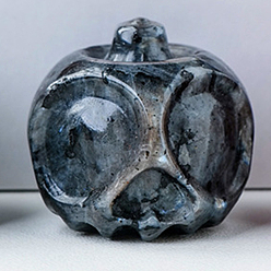 Лабрадорита Хэллоуин натуральный лабрадорит украшения для дома, яблочный череп, 25~30 мм