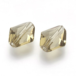 Фора Имитация Австрийские кристаллические шарики, класс AAA, граненые, ромб, оранжевые, 14~14.5x12x5~7 мм, отверстие : 0.9~1 мм