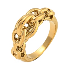 Настоящее золото 18K 304 кольца из нержавеющей стали для женщин, реальный 18 k позолоченный, 9 мм, внутренний диаметр: 17 мм