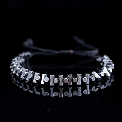 Гематит Синтетические немагнитные гематитовые бусины, плетеные браслеты из бусин для мужчин, колонка