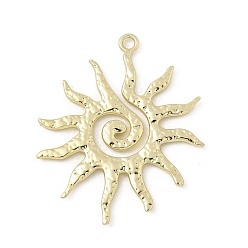 Золотой Подвески из сплава , солнце, золотые, 40.5x33.5x2 мм, отверстие : 2 мм