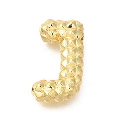 Letter J Стойки покрытие, Латунные подвески, без кадмия и без свинца, подвески с буквой az~z, буква J, 21x12.5x5.5 мм, отверстие : 2.5x3 мм