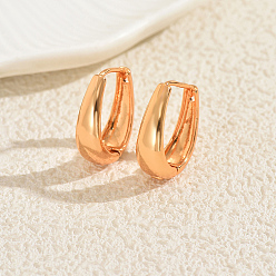 Золотой U-образные серьги-кольца из нержавеющей стали, золотые, 20x16 мм