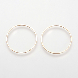Light Gold Brass Linking Rings, Lead Free & Nickel Free, Ring, Light Gold, 25x1mm, about 1000pcs/bag