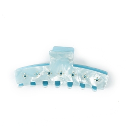 Небесно-голубой Заколки для волос из пвх, со стразами, аксессуары для волос для женщин и девочек, голубой, 94x37x45 мм