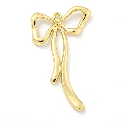 Золотой Стойки подвески обшивки сплава, бантом прелести, золотые, 45x26x3.5 мм, отверстие : 1.2 мм