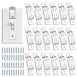 Clear 10 Bags Plastic Wall Plates Light Switch Cover Decoration, with Screw, Clear, 79x21.5x16.5mm, Hole: 4mm