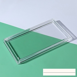 Rectangle Transparent Acrylic Borders, for DIY Flowing Sand Material, Rectangle, 120x80mm, Hole: 1mm