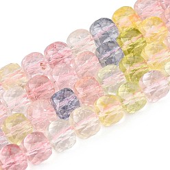 (52) Непрозрачная лаванда К 9 нити стеклянных бусин, имитация драгоценных камней, кубические, граненые, разноцветные, 7~7.5x7~7.5x7~7.5 мм, отверстие : 1~1.2 мм, около 54~56 шт / нитка, 14.57~15.16 дюйм (37~38.5 см)