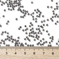 (344) Inside Color Crystal/Black TOHO Round Seed Beads, Japanese Seed Beads, (344) Inside Color Crystal/Black, 11/0, 2.2mm, Hole: 0.8mm, about 5555pcs/50g