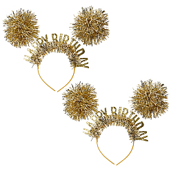 Золотистый Пластиковые ленты для волос, резинки для волос для женщин девочек, золотые, 260x270x10 мм, внутренний диаметр: 120x105 мм