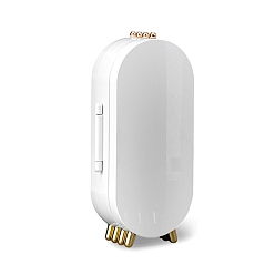 Белый Овальный складной экран пластиковые подставки для ювелирных изделий, для сережек ожерелий браслетов, белые, 11.5x6.5x23.5 см