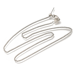 Платина Латунная пшеничная цепочка регулируемые слайдер ожерелья для женщин, платина, 18.03 дюйм (45.8 см)